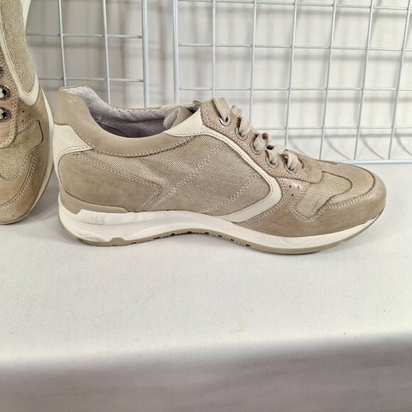 Nero Giardini Italian Fashion Sneakers Women  Sz38(7.5) Gold Sparkle MSRP $240 - Picture 12 of 16